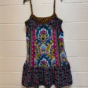 Anthropologie Multicolor Patterned Mini Dress